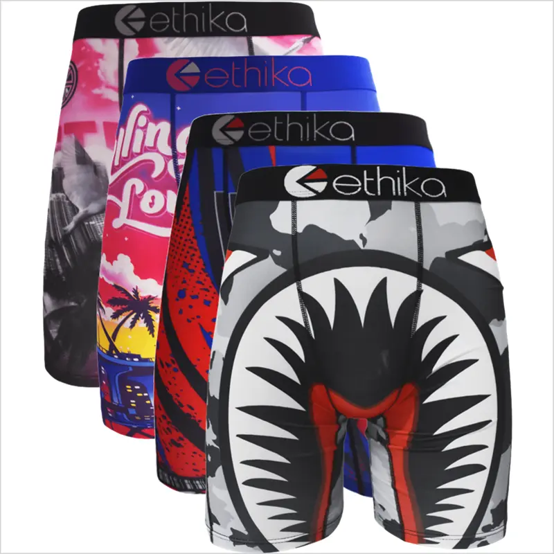 4 Pack Men’s Printed Swim Trunks, Quick Dry Breathable Stretch Swim Shorts with Wide Elastic Waistband, Non-Fade Stylish Swimwear for Beach Pool Hot Spring Daily Wear