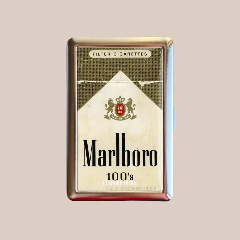 Vintage Style Metal Slim Card Case,Secure Snap Closure, Art Deco Design Ultra Compact Wallet for Men Women
