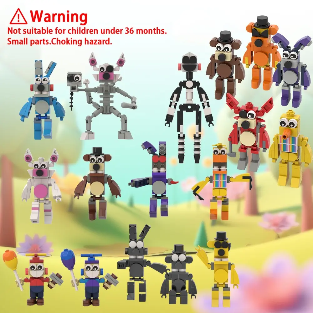 Horror Fnaf Freddy Midnight Palace Building Blocks Model, Modern Style Collectible Toy, Perfect for Fans and Collectors, Building Block Sets
