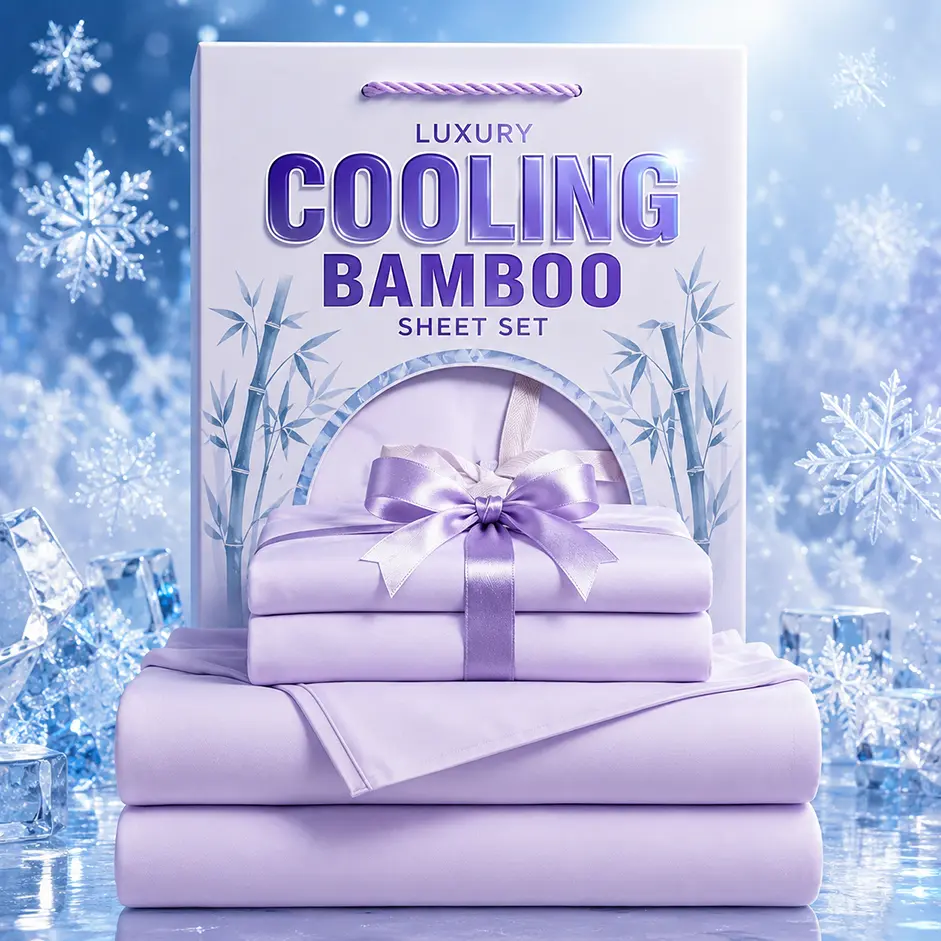 MUXHOMO 2200 TC Cooling 3/4Pcs Bamboo Sheets Sets,Breathable & Comfortable,Ultra-smooth Touch,Wrinkle-Resistant,16-inch Deep Pocket Fitted Sheet Design ,No Slipping And No Shifting,Fit For Hot Sleepers And Sweats,Machine Washable | Great Gift Idea