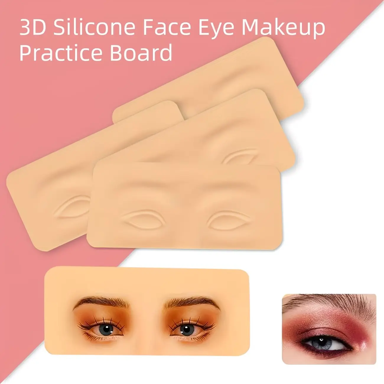 5pcs Eyebrow And Eye Practice Skin, Tattoo Practice Silicone Fake Skin, Suitable for Eyebrow Eyeliner Microblade Practice, Eyebrow And Eye Makeup Practice, Tattoo Artist Special Training Tool