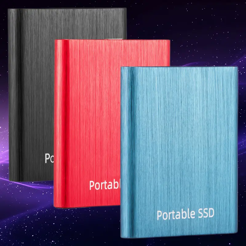 Mini Brushed Metal Portable High Speed Solid State Storage Drive Available In 1TB 2TB 4TB 8TB For Daily Data Storage
