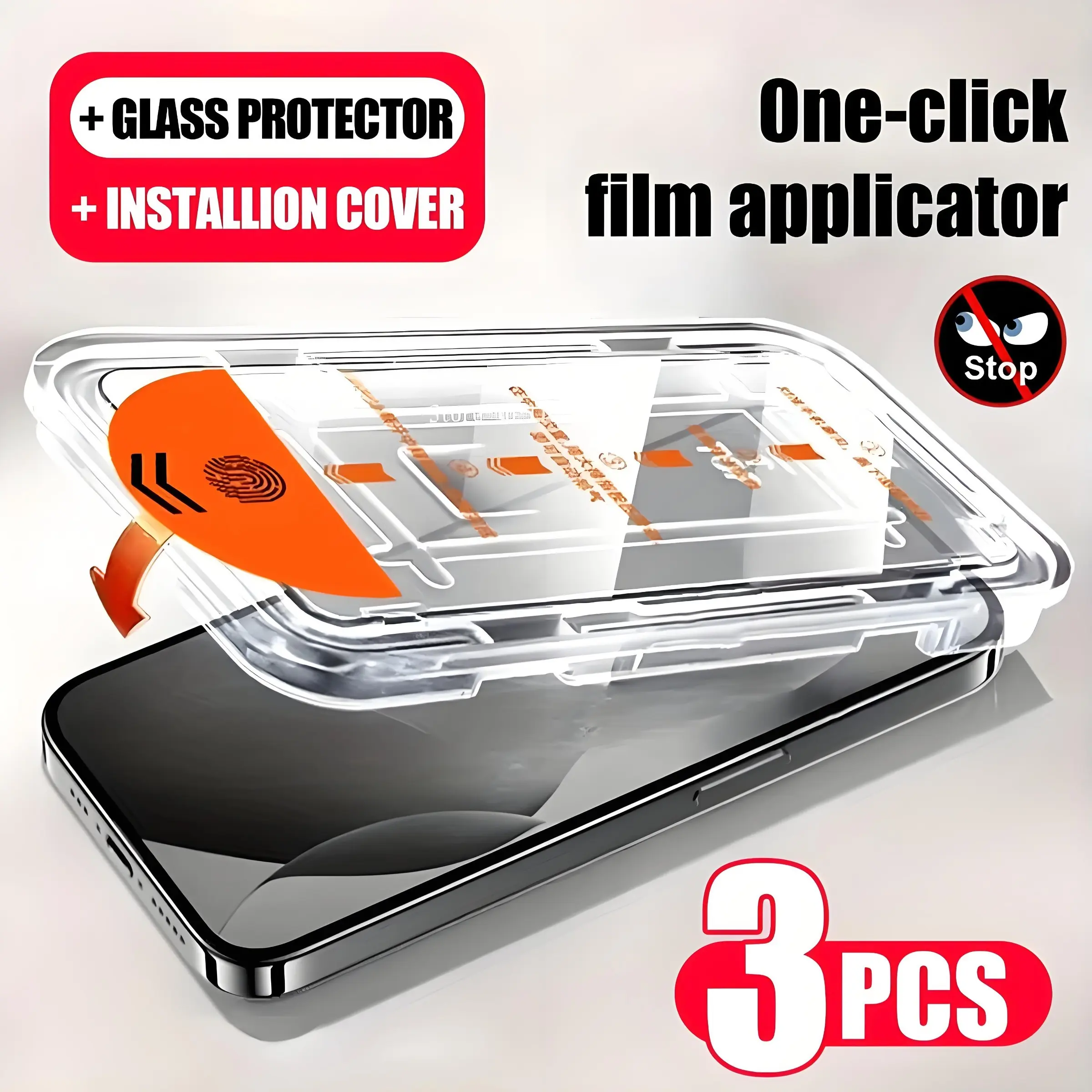 Three-Piece Anti-Spy Tempered Glass Film for iPhone 17 Pro Max/17 Pro/17, Easy Install, 9h Hardness, Scratch-Resistant, Privacy Screen Protector