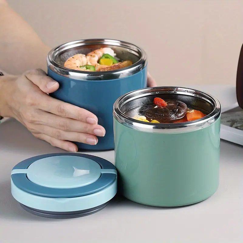 Stainless Steel Thermal Insulated Food Container with Handle Lunch Box for Soup Hot Cold Preservation Office School Camping Picnic Gift Thermal Lunch Boxes