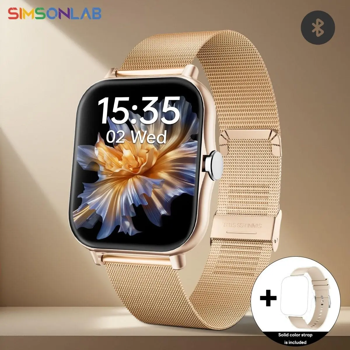 SIMSONLAB 1.83 Inch Touch Screen Smart Watch, Calling, Message Reminder, 100+ Sports Modes, DIY Dials, Music Player, Bluetooth Connection, Sports Tracking Smartwatch, Fitness Tracker For Android And IOS,Ideal Gifts