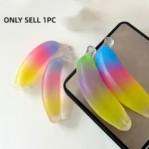 Creative Realistic Banana Malt Squishy Toy, Slow Rebound Banana Dopamine Stress Relief Gadget, Fun and Relaxing Sensory Plaything, Tpr Kawaii Squishies
