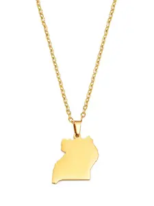 1pc Uganda Map Pendant Necklace Jewelry Ugandan Maps for Women