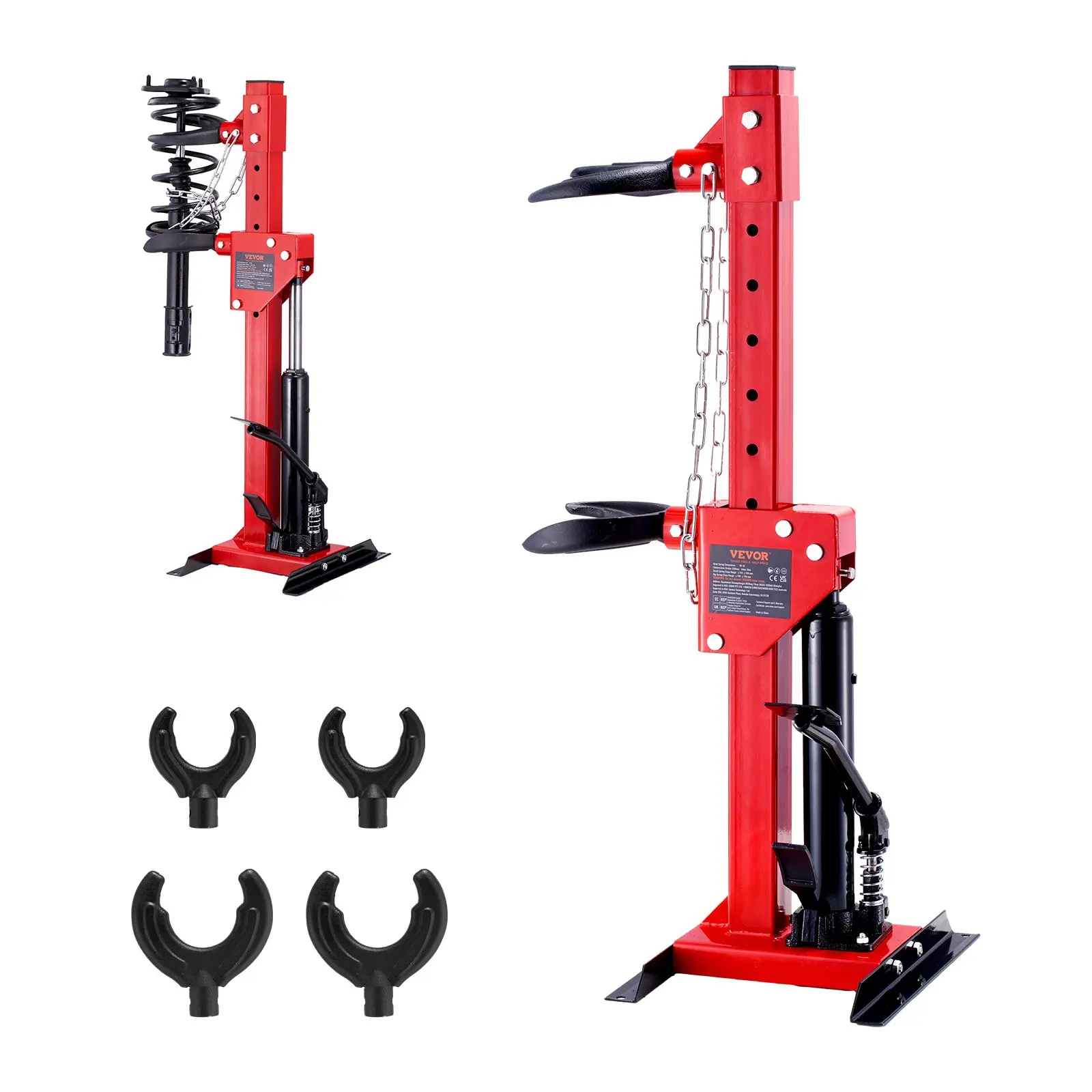 【Summerfinds】VEVOR Strut Spring Compressor, 4.5 Ton/9920 LBS Hydraulic Jack Capacity, 1 Ton Rated Compression Force, Auto Strut Coil Spring Compressor Tool, Hydraulic Spring Compressor for Strut Spring Removing