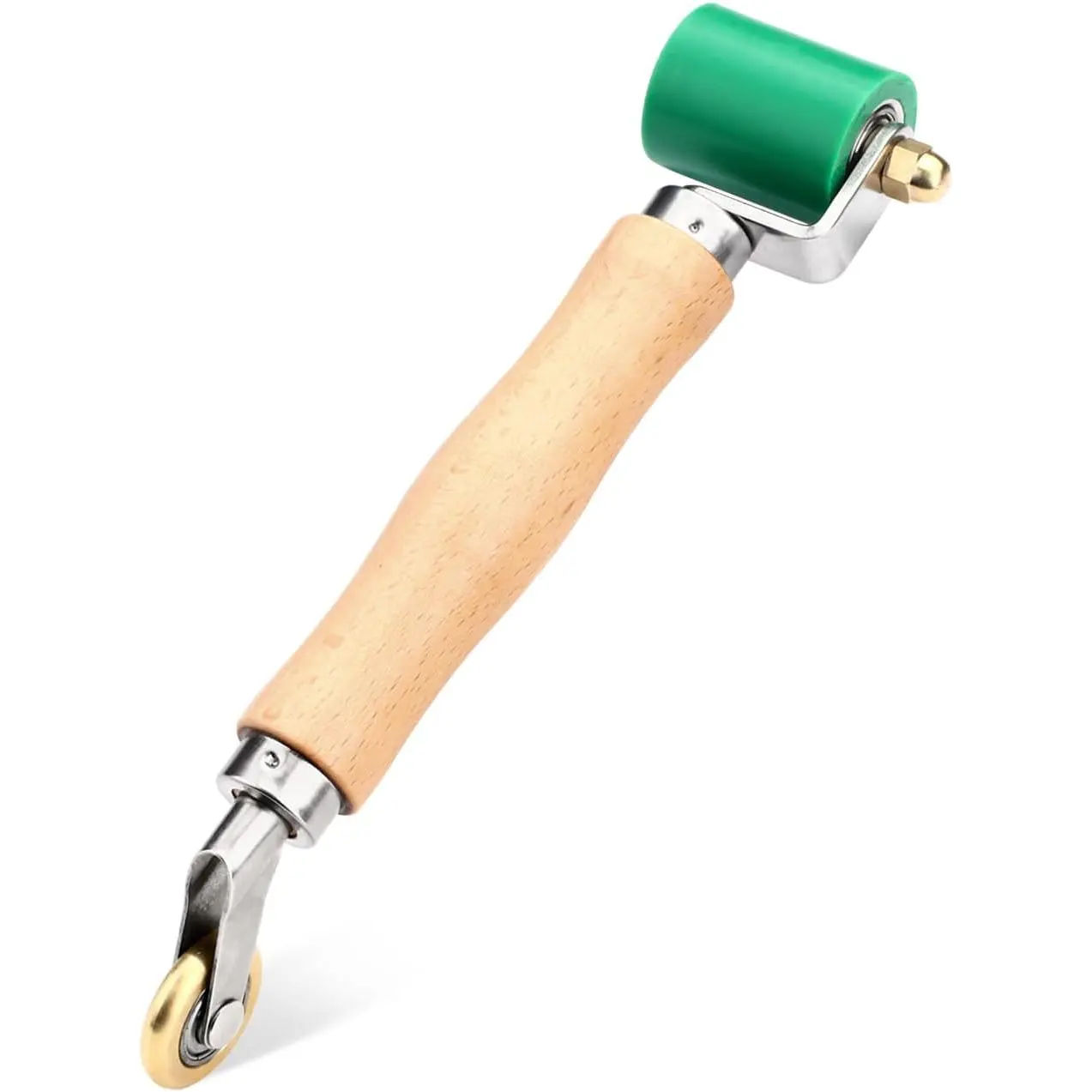 Seam Roller, Silicone Seam Roller Roofing, Smoothing Roofing Tools, Seam Roller for Quilting, Sewing, Wallpaper, Roller Tool for PVC/TPO/EPDM Single Ply Roofing Tape (Green)