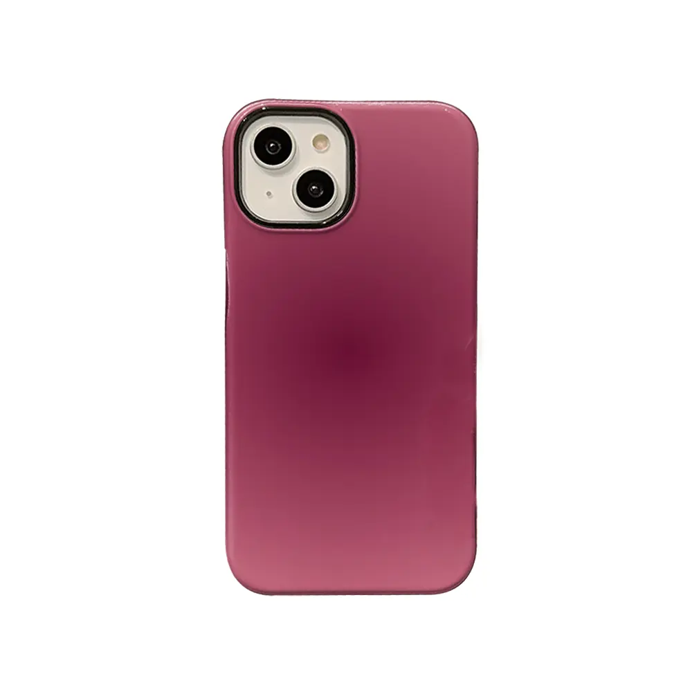 Burgundy Gradient Solid Phone Case - Minimal Aesthetic Shell, Multi-Model Accessories Fits iOS iPhone Series 17,16,15,14,13,12,11 Plus Pro Max, Simple Daily Gift