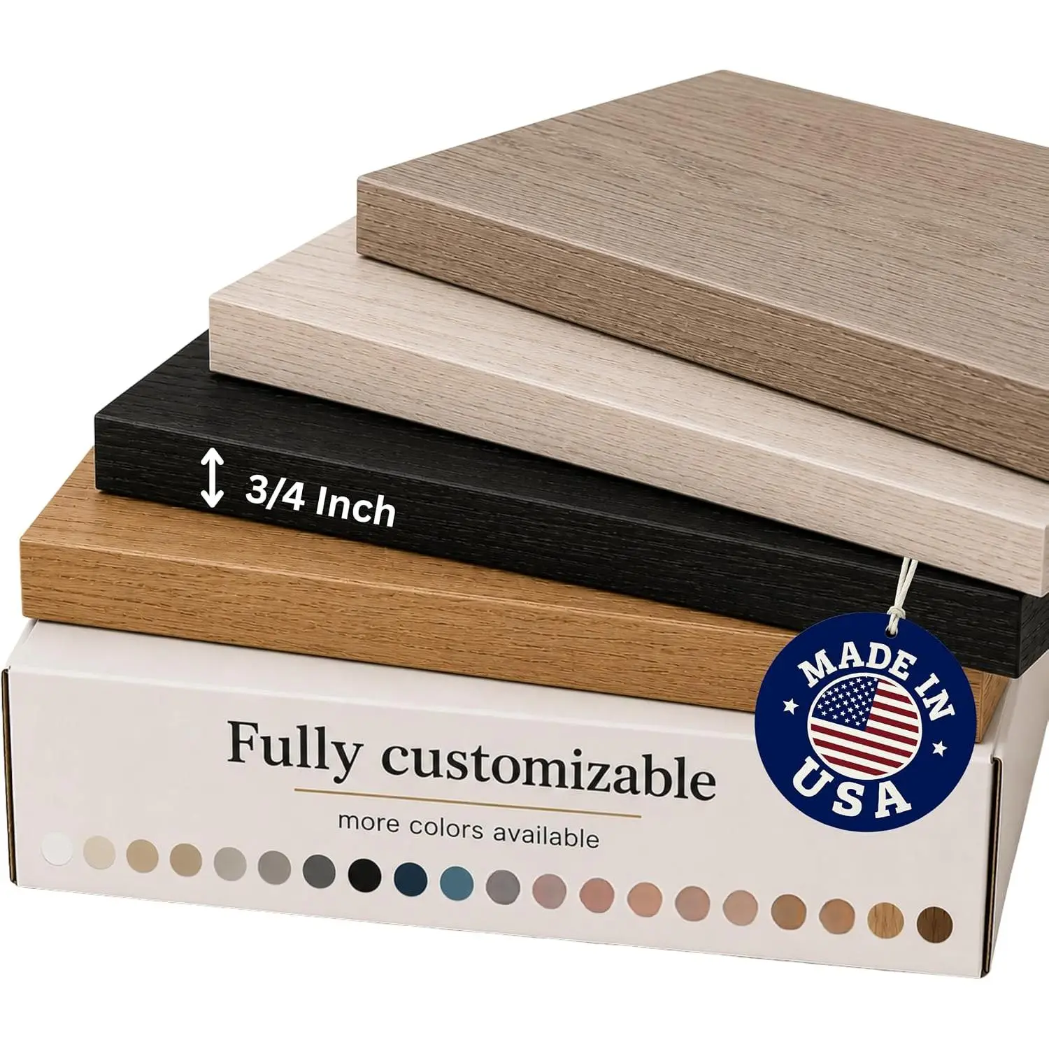 Cabinet Shelves Cut to Size, 3/4 Inch Melamine Closet Shelf, White & Black | 3/4 inch thick melamine shelving board,  shelves for cabinets & closets, up to 108 x 36 inches, white or black
