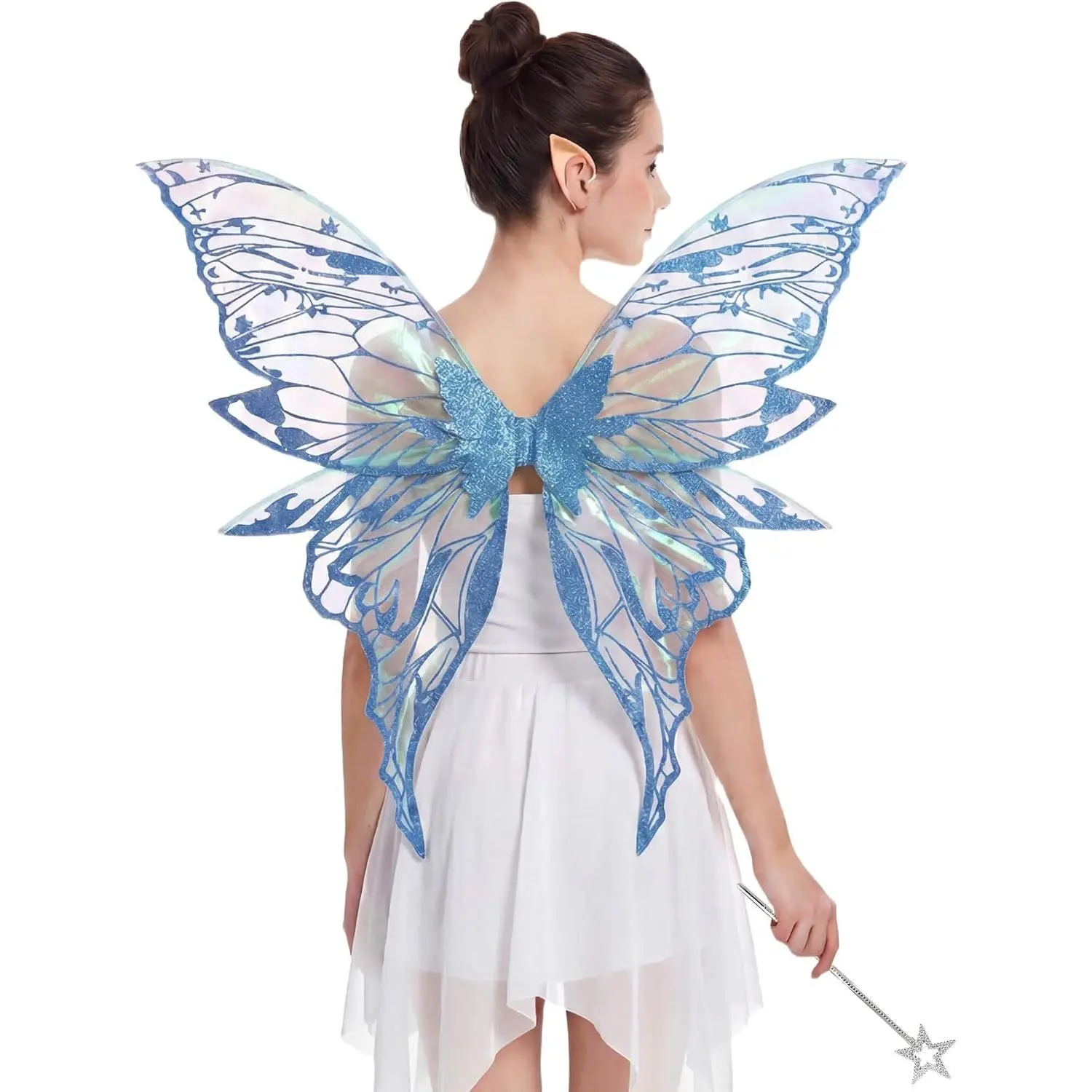 Large Fairy Wings for Adults Women 31.5in Butterfly Costume Set