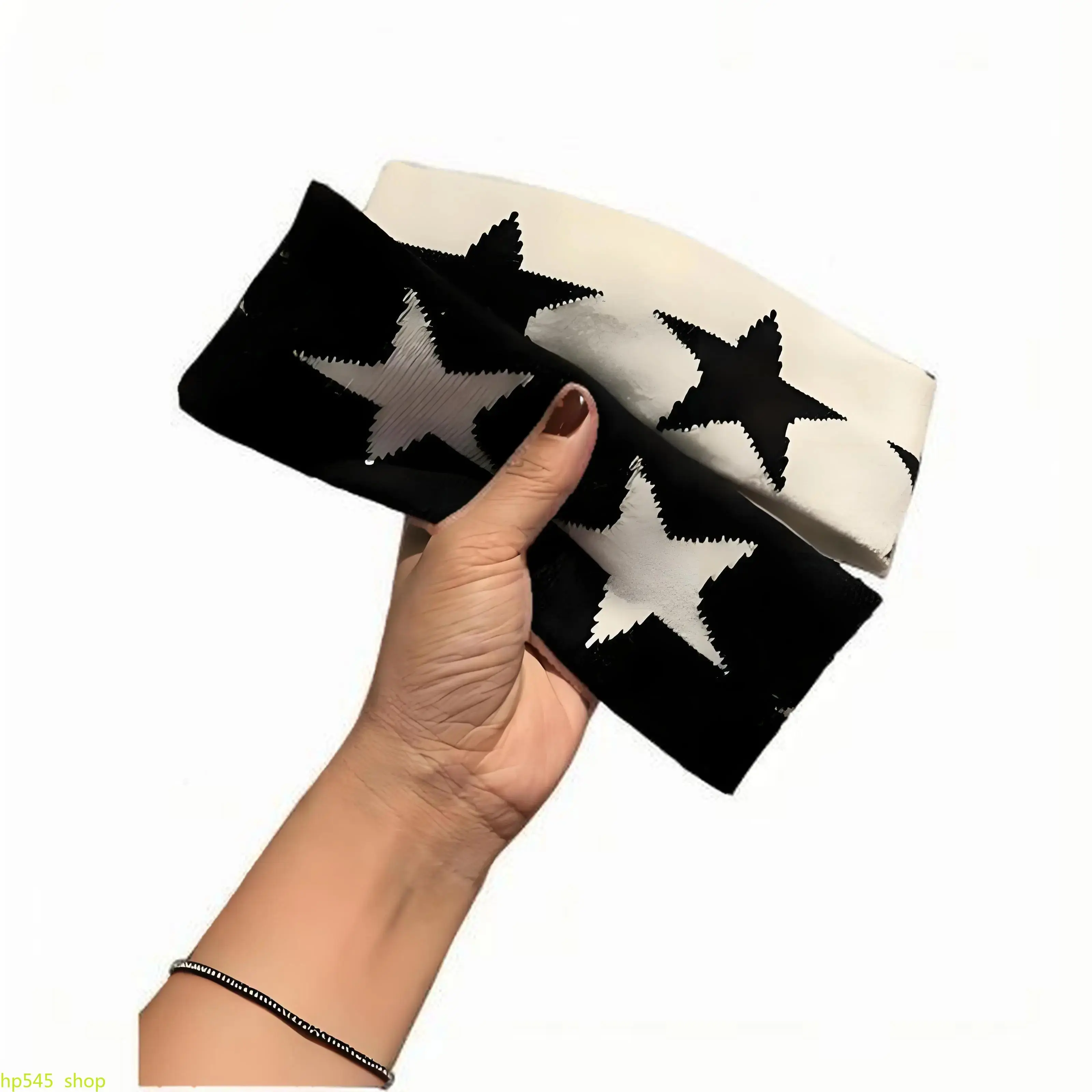 Unisex Knitted Star Embroidery Sports Headband, Y2K Style, Sweat Wicking Moisture-Wick 1 Size, Stretch Fit Yoga Gym Accessory, Comfortable Sweat-Absorbent Hairband for Daily Activities travelessentials