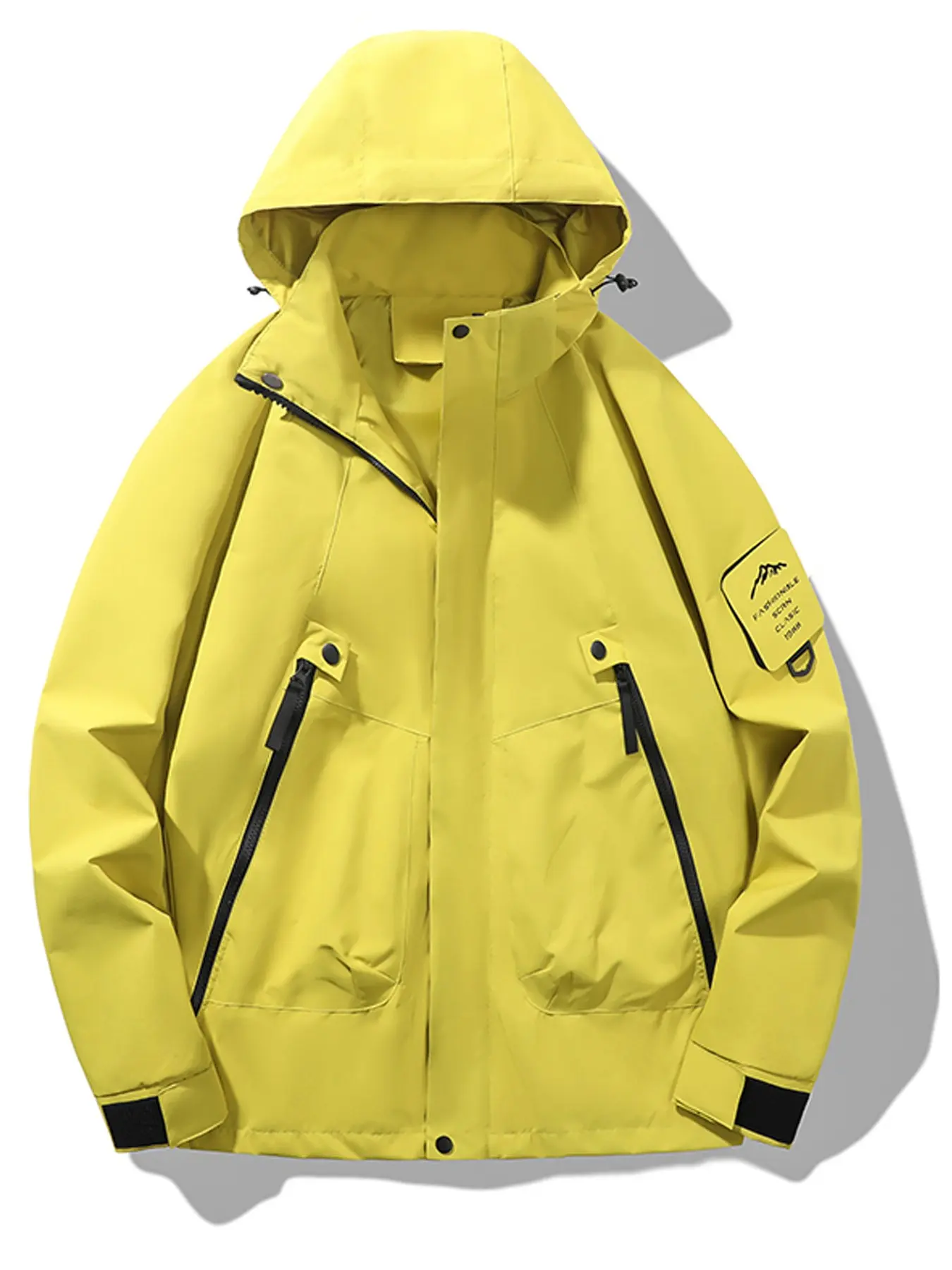 New Outdoor Hooded Hiking Jacket, Couples' Windproof Waterproof Three-Function Coat, Breathable Comfortable Fashion Solid Color, Outdoor Sports Jacket