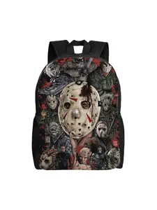 Horror Film Clean Cut Backpack with Slim Shape Ideal for Keeping Your Day Light Whether Heading to Class Co-Working Or Quick Meetings