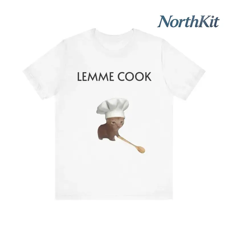 Funny Cat Meme T Shirt LEMME COOK Cute Chef Cat Shirt for Cat Lovers Foodies Full Colors Sizes for Men Women Adult Funny T Shirt Gift for Him Her