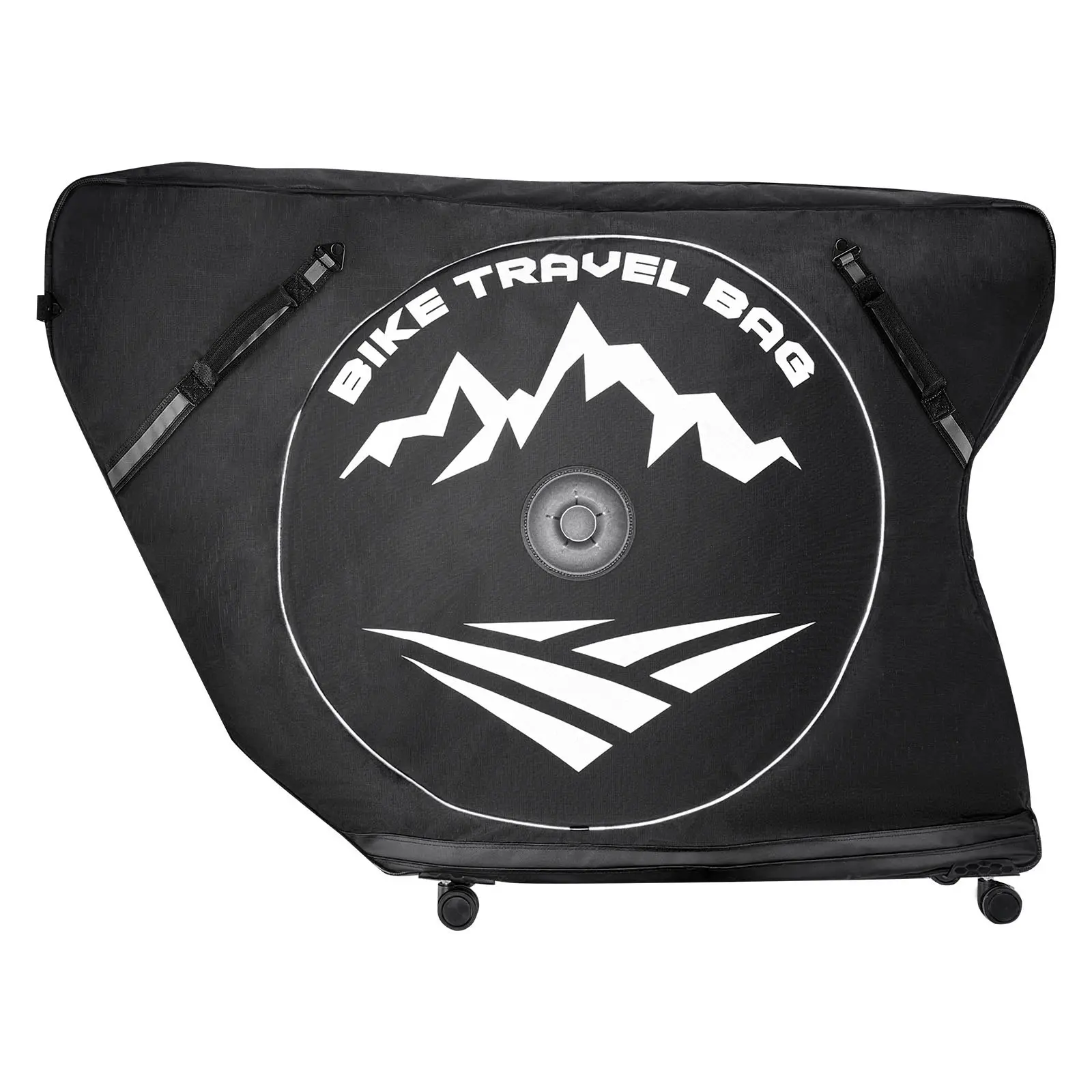 VEVOR Triathlon Bicycle Travel Bag with TSA Lock, Dual Zipper & Shoulder Straps, 42 in Max Wheelbase Case for Bikes, Race Bikes, Flights, Road Trips Transport, Train
