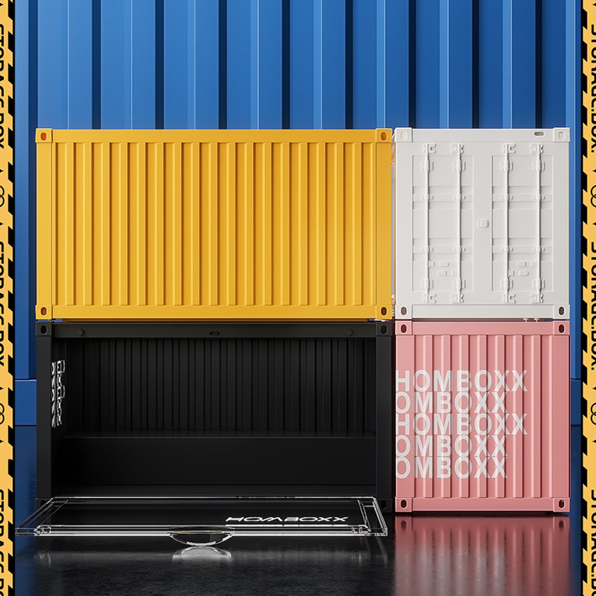 Large Stackable Container-Style Display Case with Magnetic Door & Movable Steps — Perfect for Plush Charms, Figures & Popbean Collectors