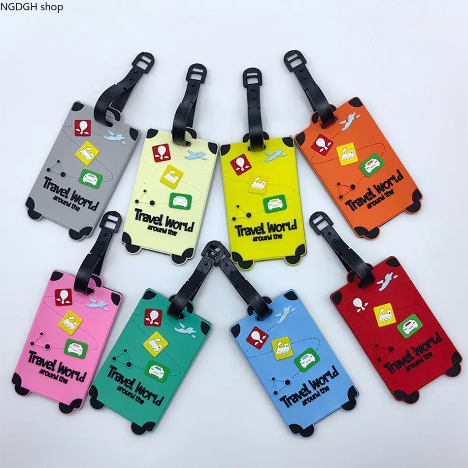 Silicone Suitcase Tag - Colorful ID Holder for Travel Use, Cute Luggage Identifier for Women, Sports & Outdoor Travel Gear, Colorful Tags