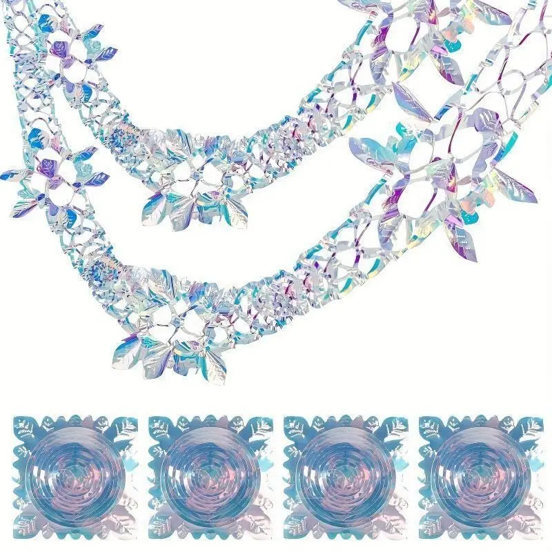 4pcs Sunlight Rainbow Refraction Pull Strings, Indoor Outdoor Decor, Waterproof Durable, Easy Installation, Halloween Christmas Decoration
