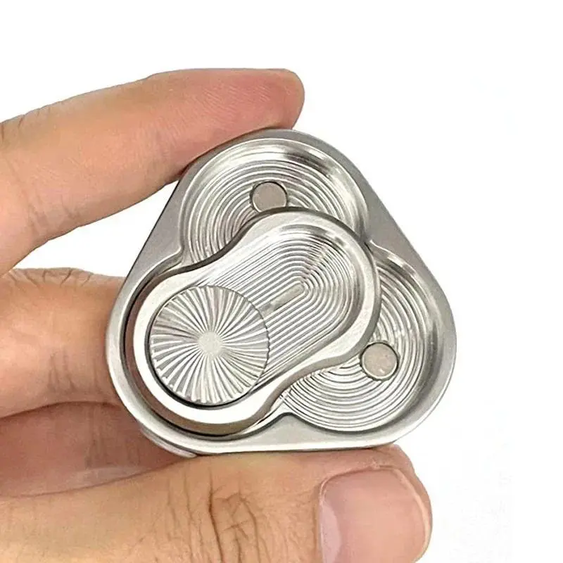 Triangle magnetic Fidget slider popping push card metal anti stress anxiety ADHD toy for adults and children TDAH Ansiedade