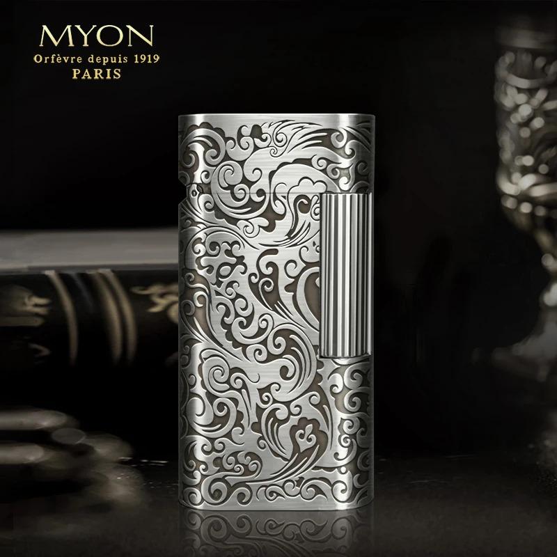 Luxury Gold Plated Vintage Lighter Full Copper Mini Size Unique Gift for Men Birthday Father Husband High End Fashion Collectible No Fuel Included