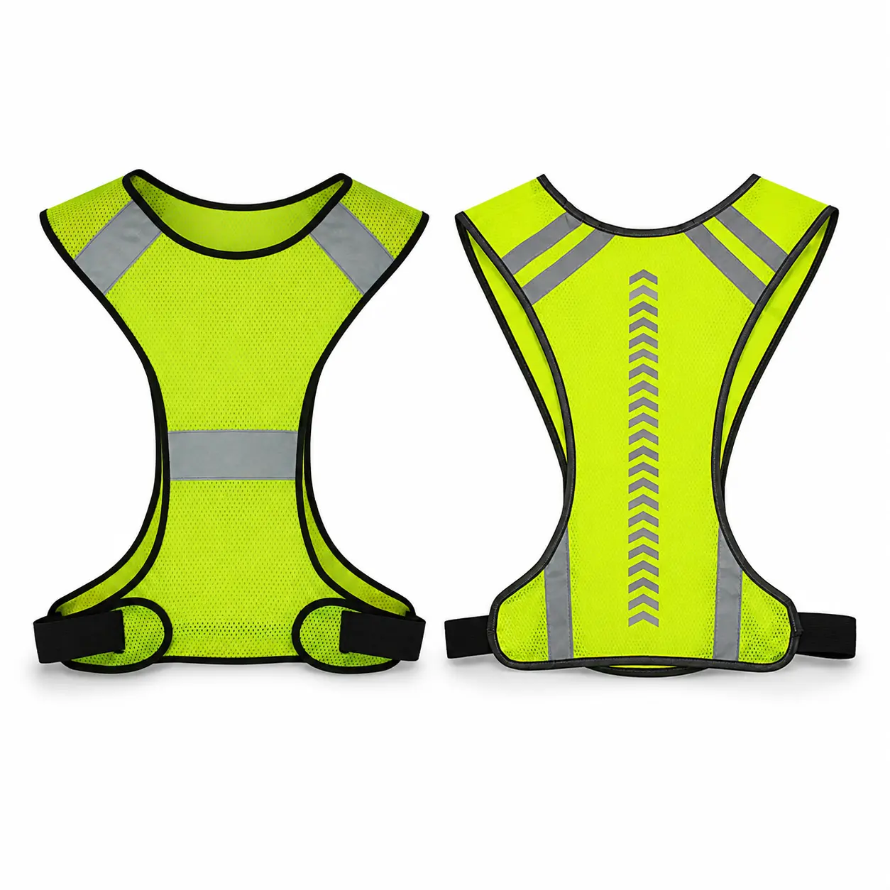 Stripe Reflective Running Vest for Male & Women, High-Visibility Lightweight Outdoor Gear for Running, Biking and Night Activities, Unisex, Outdoors