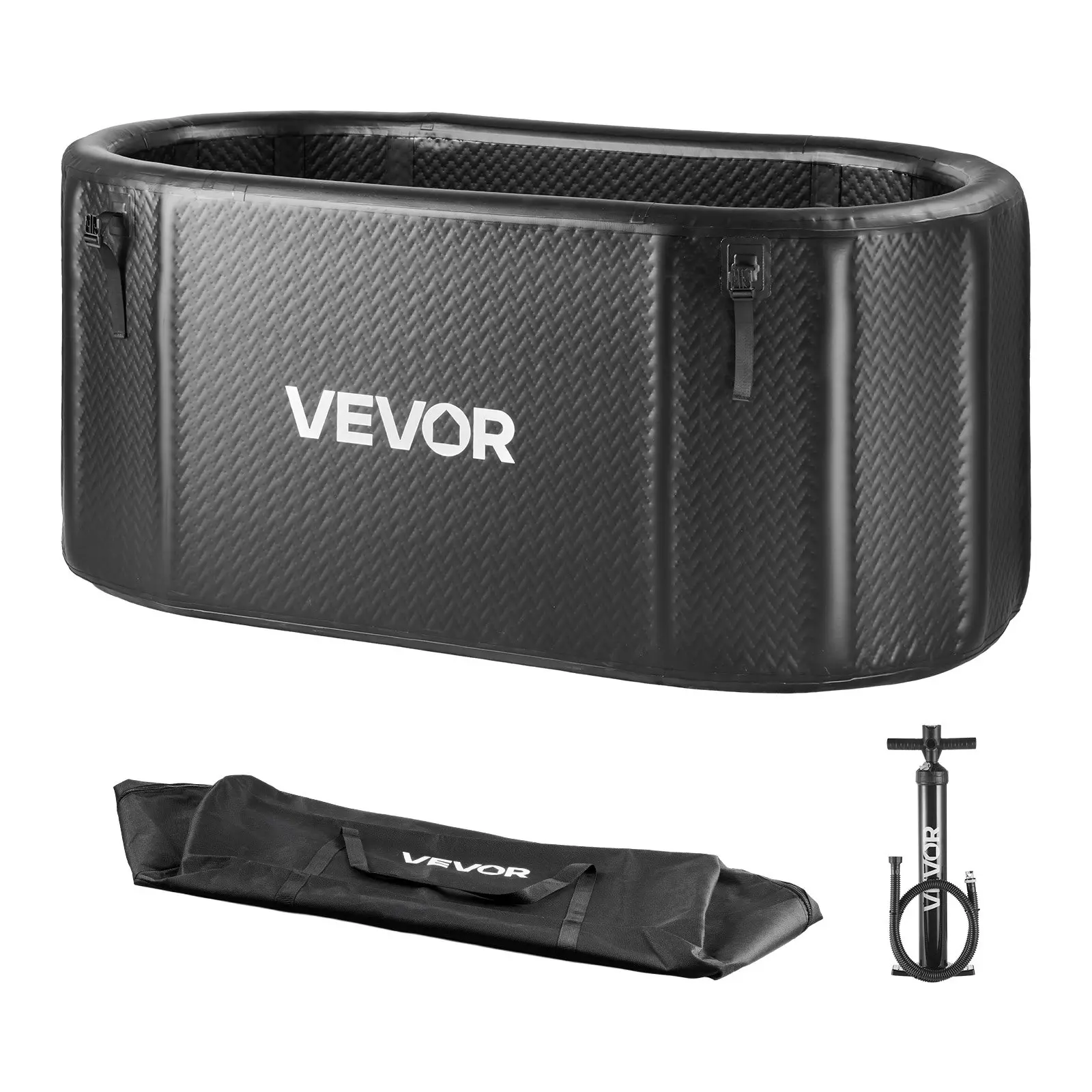 VEVOR Cold Plunge Tub, 216 Gallon, Inflatable Ice Bath Tub Compatible with Water Chillers, Portable Cold Water Bathtub with Insulated Lid, for Athletes Recovery, 59.1" x 31.5"x 29.9" (No Chiller)