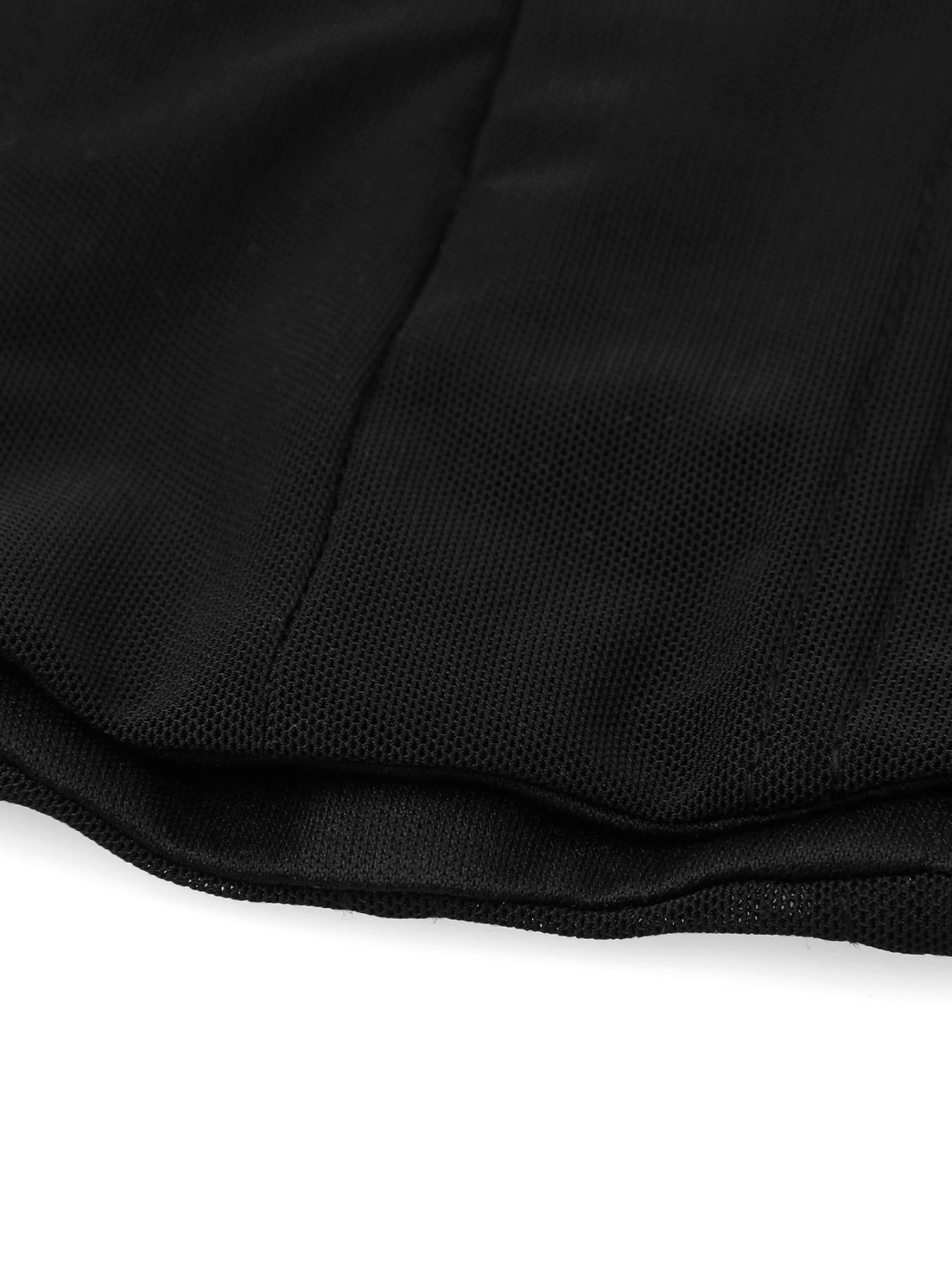 Women's Fishbone Corset Structure Fitted Crop Cami Top Solid Tube Top for Daily Wear Mesh Corset Top Party