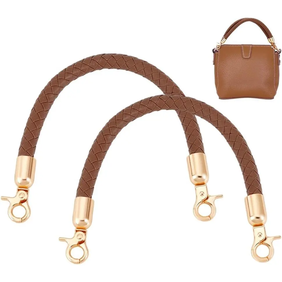 Braided Purse Handles, Purse Straps Bag Short Handbag Strap with Buckle for DIY  Bag Tote Crochet Bag