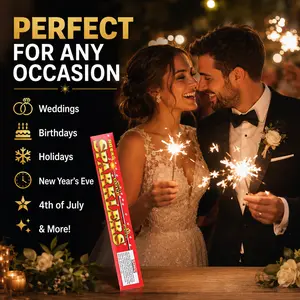 100pcs 12in Sparklers Sticks for Wedding Send-Off, Birthday Party , Festival & Event