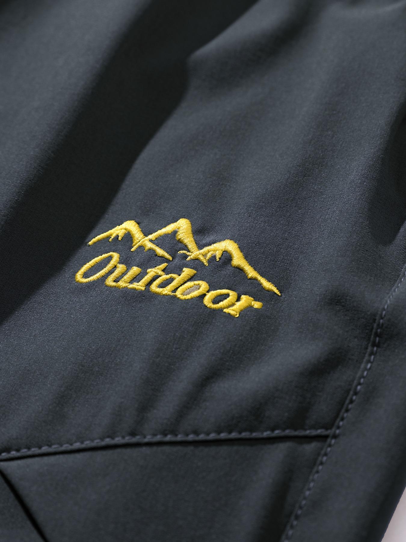 YYK brand Men's Zipper Design Pocket Waterproof & Windproof Outdoor Pants, Regular Fit Casual Detachable Leg Comfy Trousers for Outdoor Activities, Men's Bottoms for All Seasons