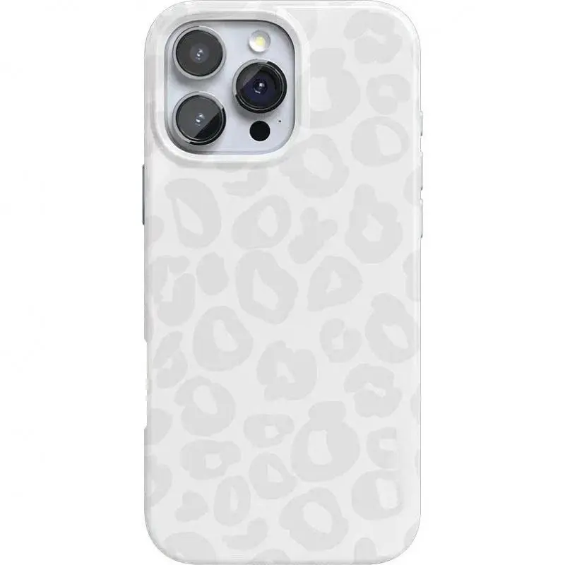 Chic Subtle Leopard Print White Snow Leopard Cellphone Case - Protective, Durable Animal Print Mobile Accessory for Smartphones, Offers Reliable Protection, Casing, Subtle Print