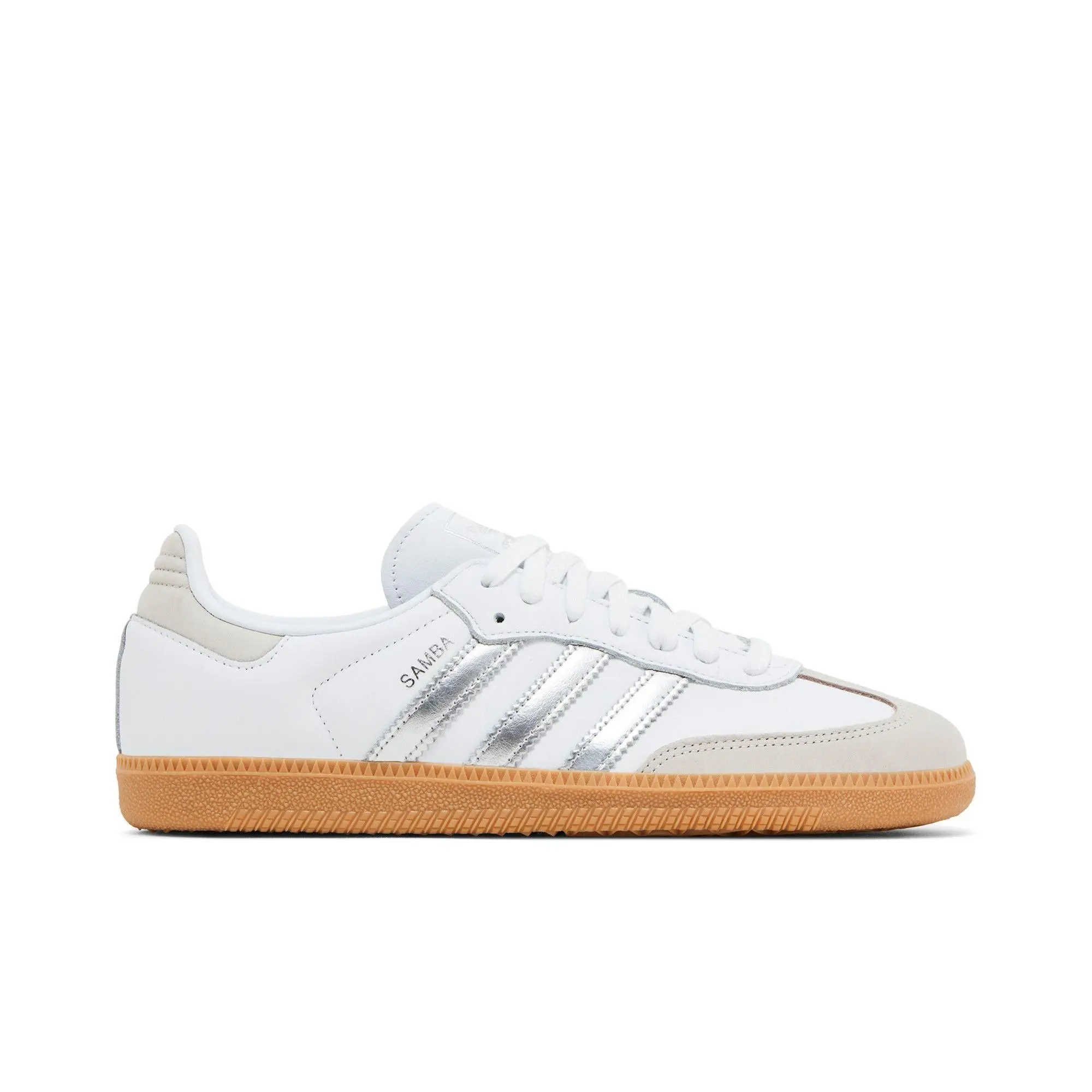 adidas Womens Samba OG 'White Silver Metallic Grey' (women's sizes) Footwear White/Silver Metallic/Grey One training shoes JI2725