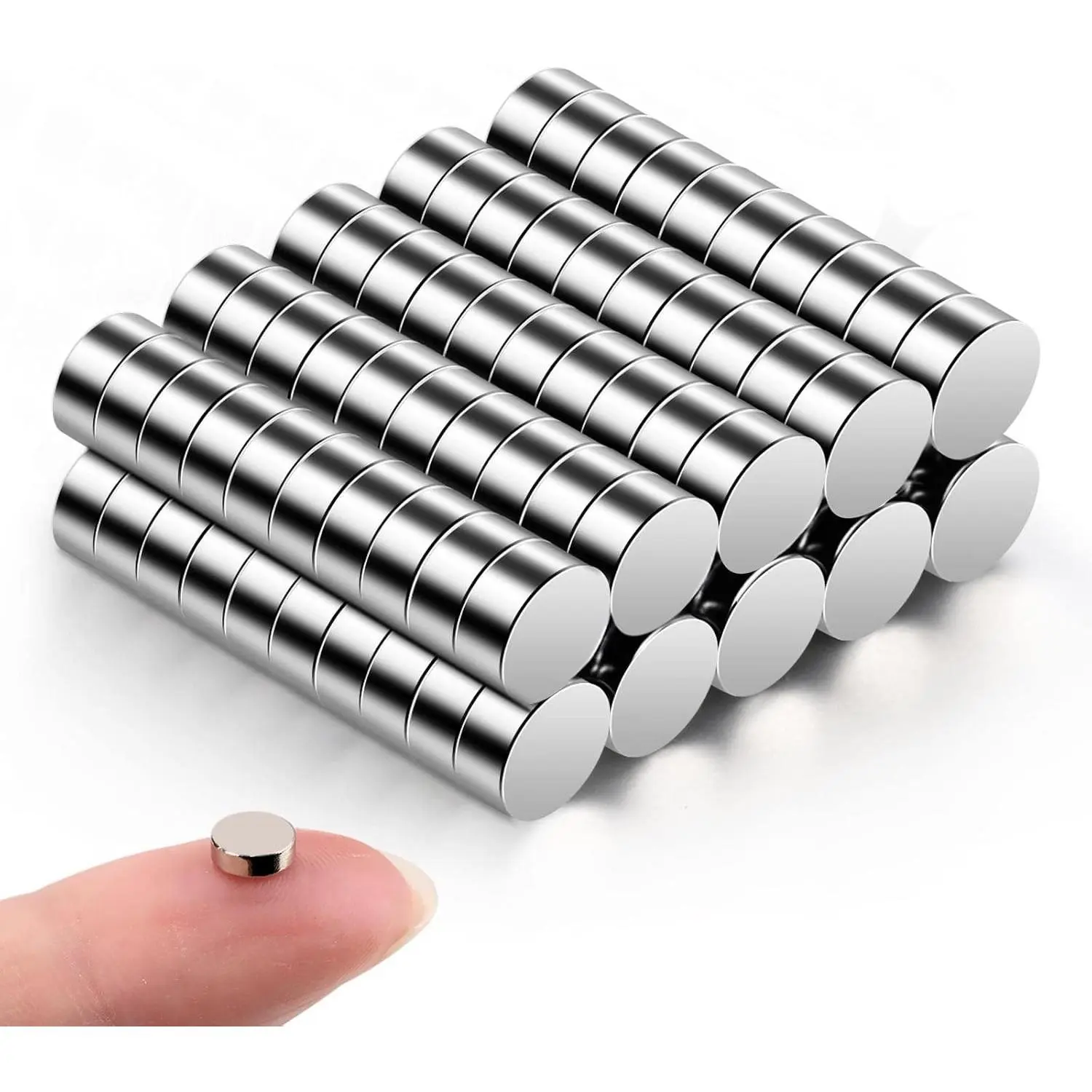 100Pcs Mini Tiny Round Micro Neodymium Magnets for Crafts, Miniatures, Refrigerator, Whiteboard, Nail Cutter