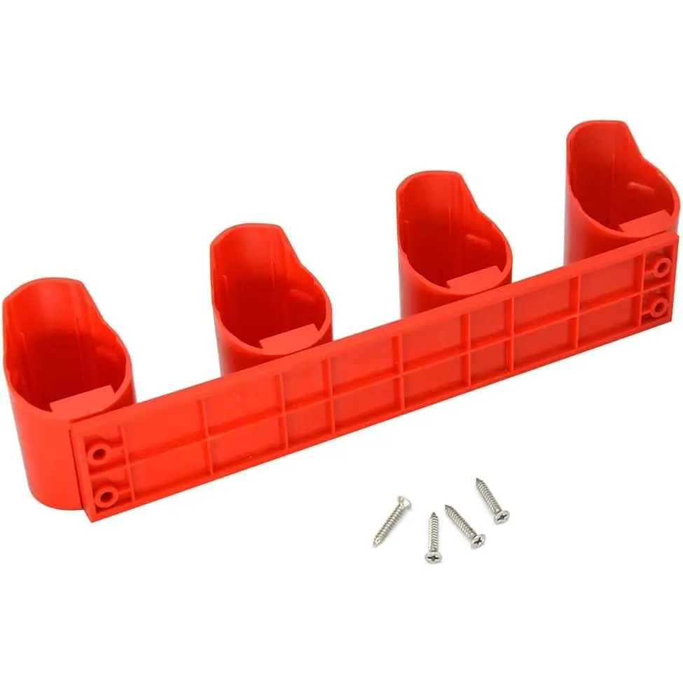 Battery Wall Mount Tool Organizer - ABS Plastic, Friction Fit Durable Holder with Mounting Screws for Workshop