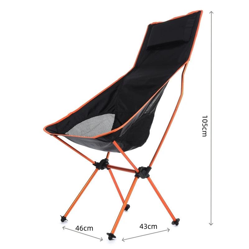JW-040P Outdoor Folding Camping Chair Lightweight Compact Aluminum Frame Chairs with Storage Bag for Hiking Picnic