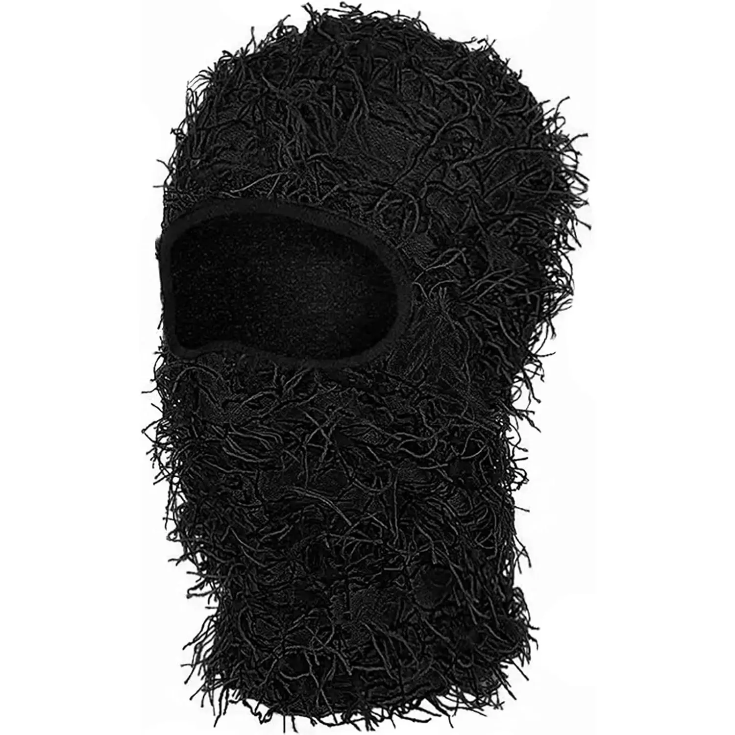 Distressed Ski Mask – Shiesty Ripped Full Face Knitted Beanie Snowboard Biker Streetwear Men Women Winter