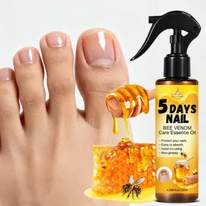 SUMFANG Nail Care Essence Oil 120ml – Bee Venom + Collagen Peptides + Vitamin C – Strengthens & Smoothes Fragile Nails – Daily Nail Care