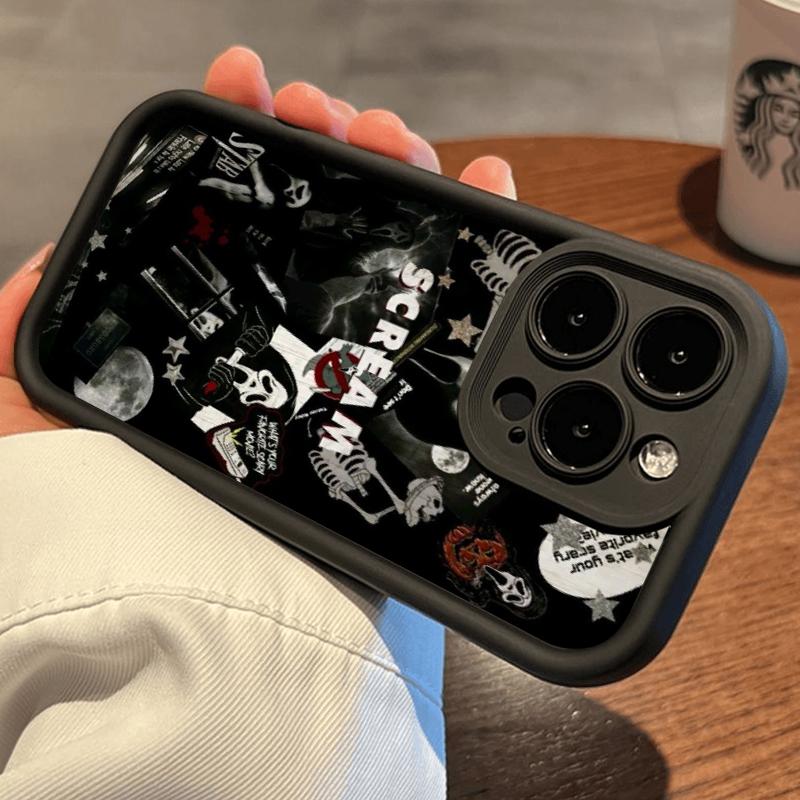 Ghost Face Killer Pattern Phone Case for iPhone 17 Pro Max 17 Air  15 Plus 16 Pro Max 14 13 12 11 XS XR E Style Pocket Friendly Shockproof Silicone Protective Soft Case