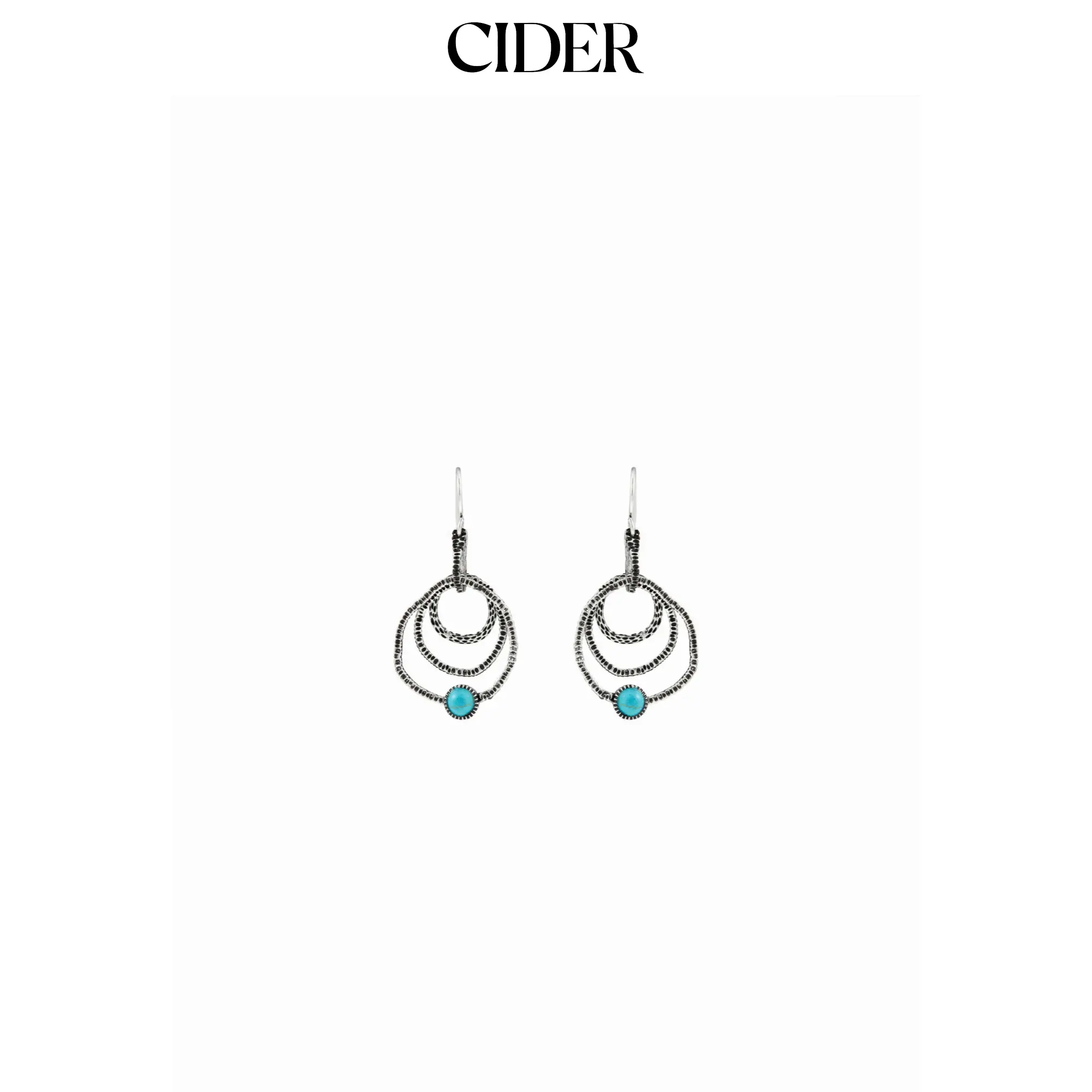 Cider GEMSTONE DECOR LAYERED DROP EARRINGS