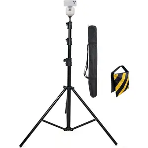 13 ft Heavy Duty Tripod for Xbotgo Falcon/Chameleon/Lights - Thickened Tube with Spring Shock Absorption, Quick-Release Adapter, with Carrying Bag and Sandbag