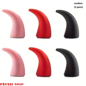 6/2PCS -Horns Car Decor Stickers, 3D Soft Silicone Car Interior Exterior Decals, Funny Auto Accessoriess—Soft Silicone Cute Decoration for Steering Wheel, Air Vents & Car Body showcase your car's personality and add a touch of playful, slightly eerie f
