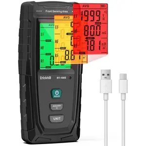 3 in 1 EMF Detector, Electromagnetic Field  Detector for EF, RF, MF, WiFi,5G Signal,Triple  Modes, Type-C , EMF Meter for , Office, and Paranormal Investigation