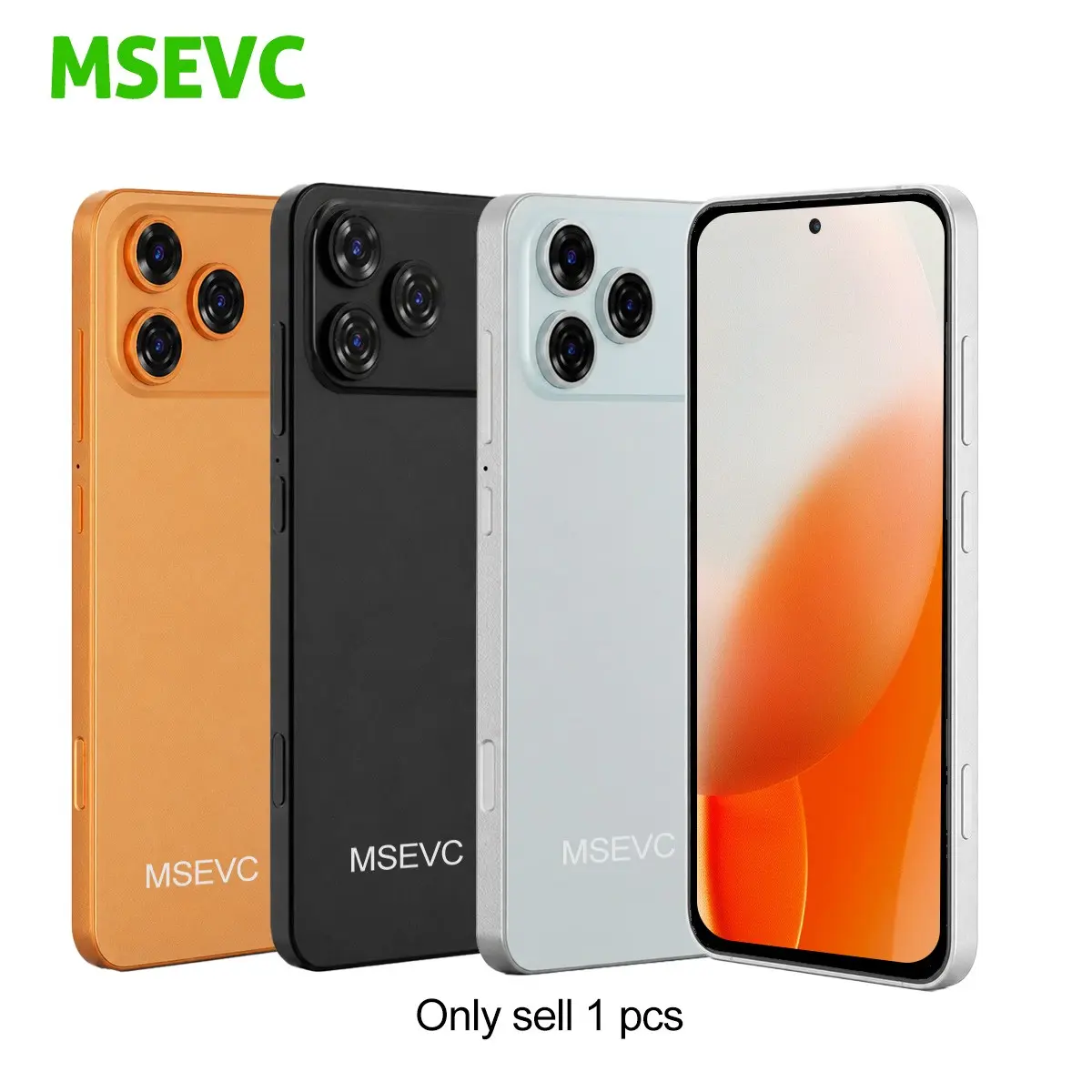 MSEVC i17 Smartphone, 6.56-inch HD Screen, Portable 4G Dual SIM Smartphone, Dual SIM Cellphone with Andriod System,3GB RAM+32GB ROM,Quad-Core Processor,2MP+7MP Camera, 3100mAh Battery, Andriod 10