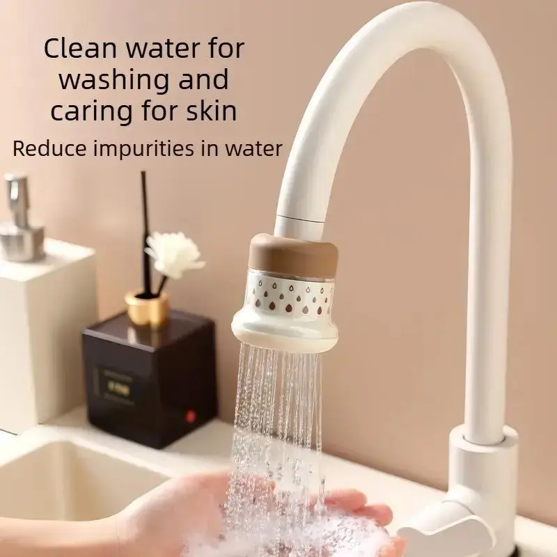 3-Pieces Minimalist Faucet Water Filter - Multi-Layer Tap Water Filter for Sink Faucet with Splash Guard, Household Use Impurity Removal for Kitchen Daily Use, Faucet Mount Water Filters