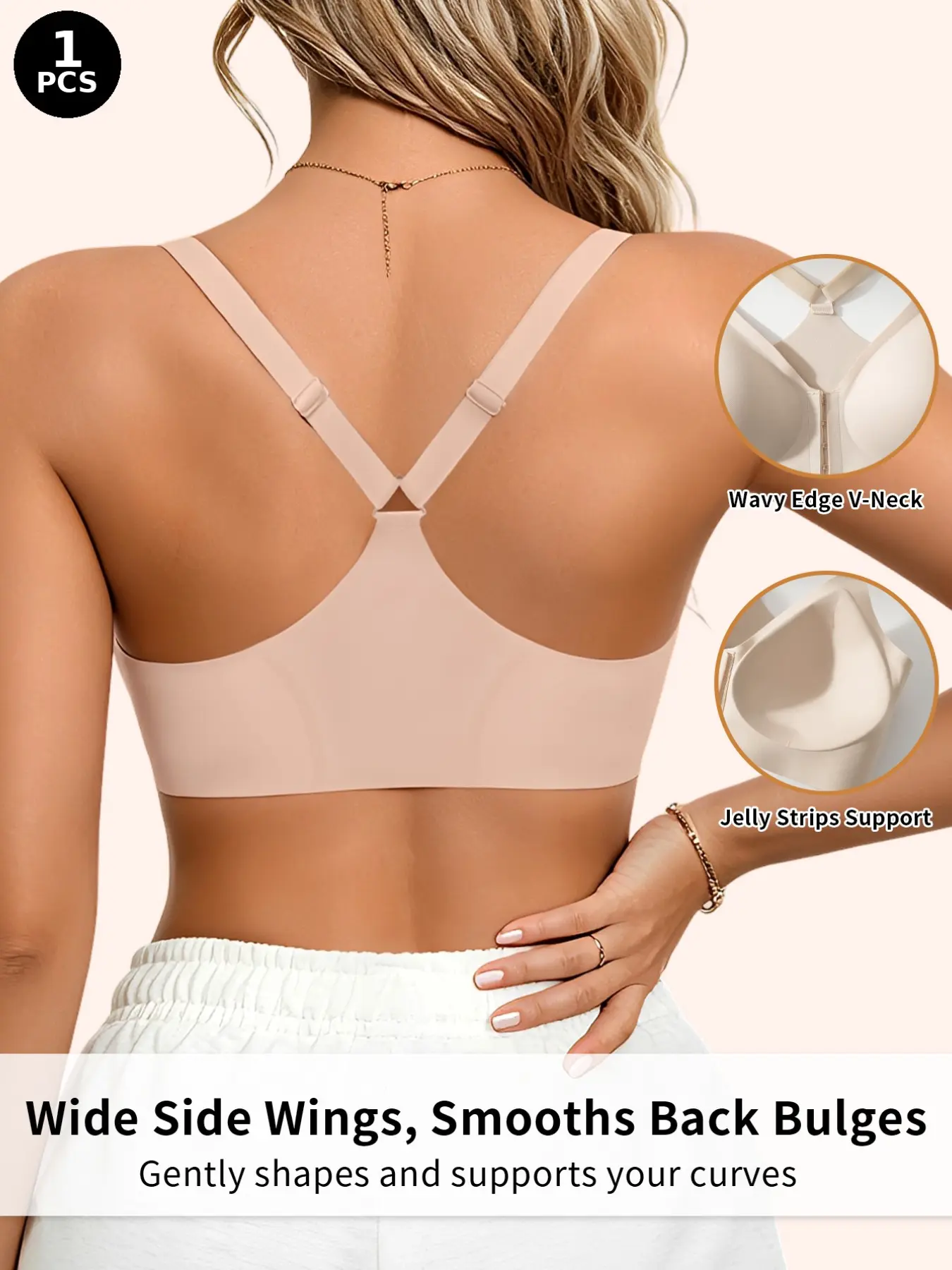 Front Closure Everyday Underwear Bras for Women Racerback jelly Bra No Underwire Seamless Smooth Push Up T-Shirts Bras Medium Supportive Womens Bralettes