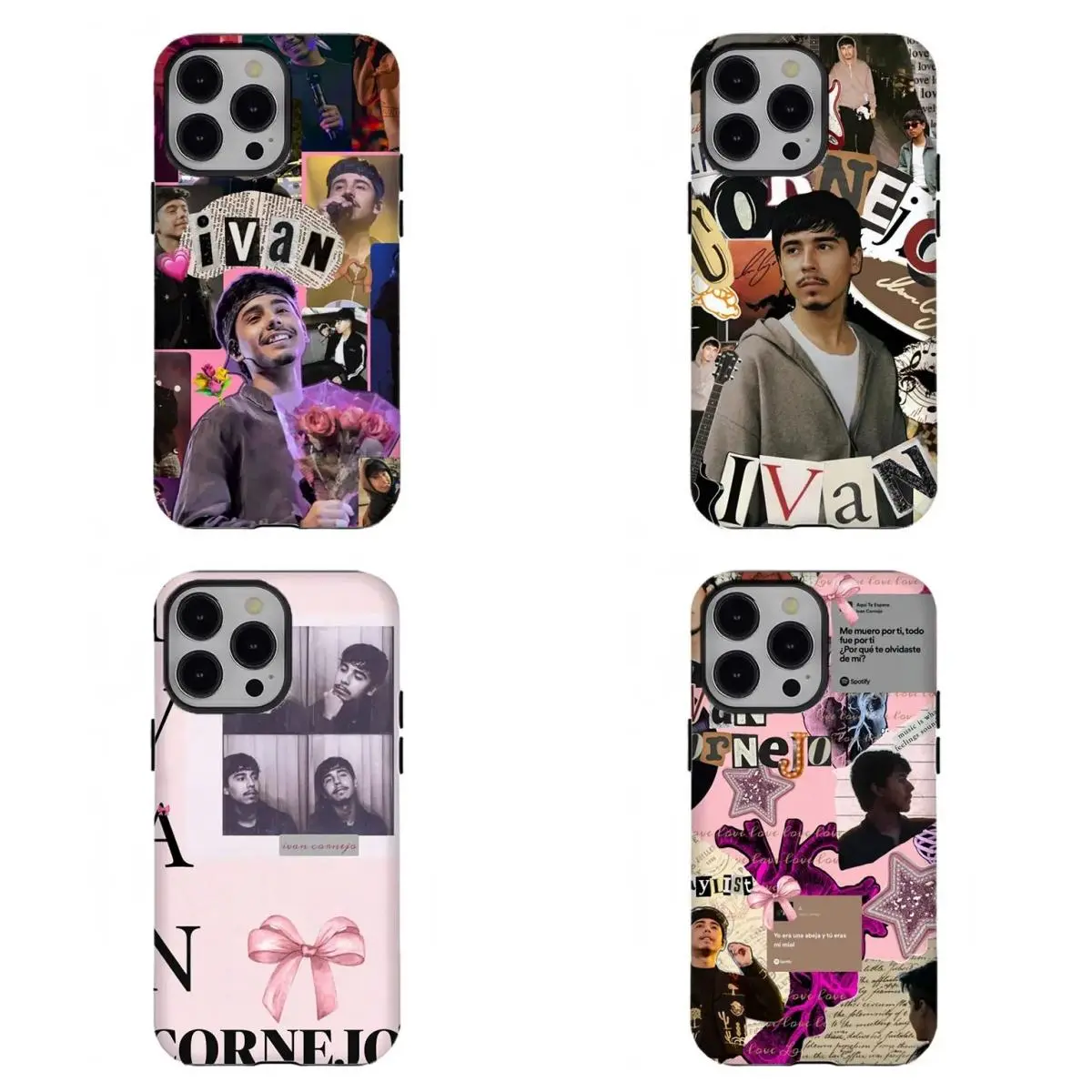 Singer Ivan Cornejo Mirada Collage Custom Phone Case - Trendy Aesthetic Fan Art Accessory, Glossy Polycarbonate-TPU, Wireless-Friendly, Impact Protection, Compatible for iPhone 11-17,for Samsung S21-S25, Music Fan Gift