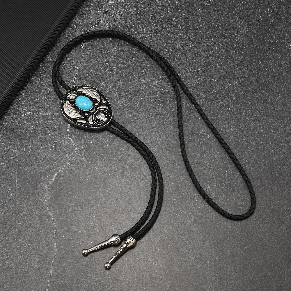 Men's Tie Turquoise Necklace Personalized Indian Western Cowboy Bolo Tie Necklace for Men and Women Couples Party Tie Daily Work Tie Pre-tied Bow Tie Men's Tie Turquoise Necklace Personalized Indian Western Cowboy Bolo Tie Necklace for Men and Women Couples Party Tie Daily Work Tie Pre-tied Bow Tie