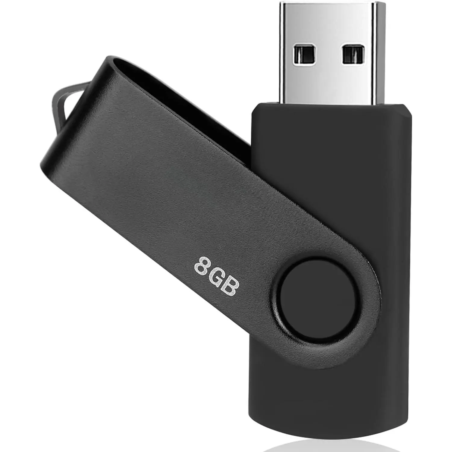 8GB Flash Drive  1 Pack Thumb Drive 8GB USB 2.0 Memory Stick Jump Drive Pen Drive for File Storage and Data Transfer (Black)